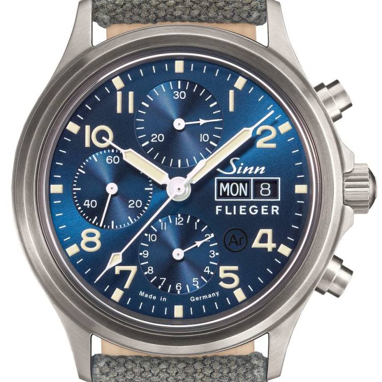Sinn Watch 358 Sa Pilot B E Canvas Grey - Blue