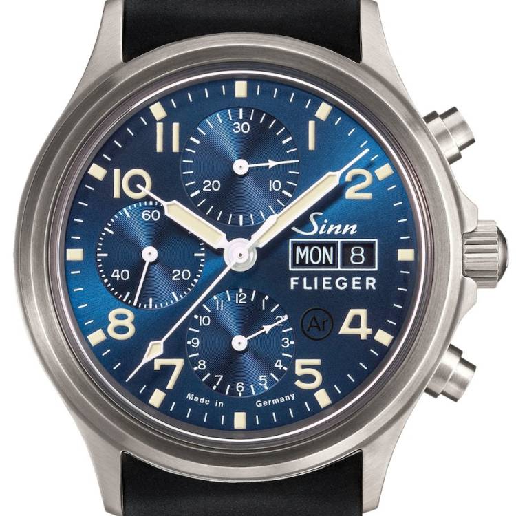 Sinn Watch 358 Sa Pilot B E Silicone - Blue
