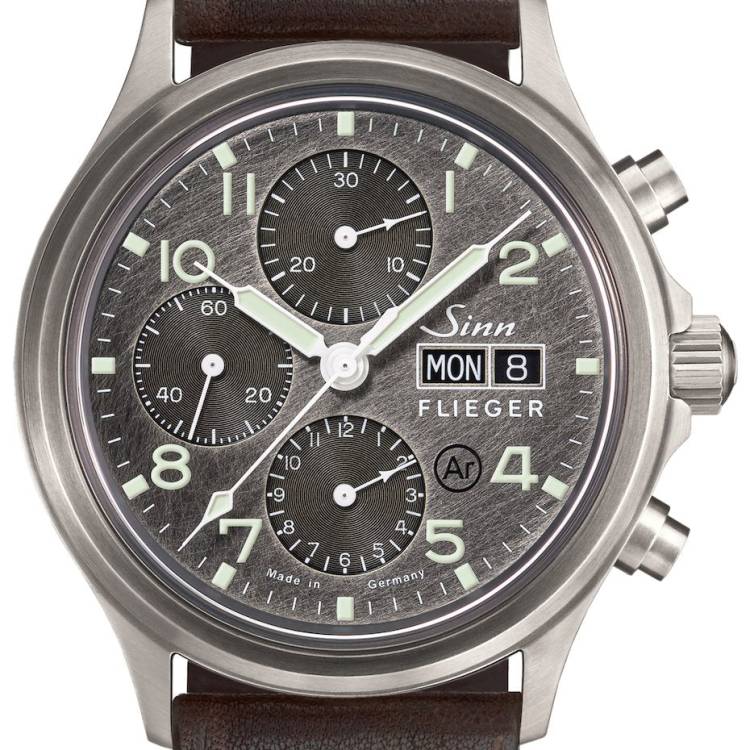 Sinn Watch 358 Sa Pilot DS Vintage Leather Dark Brown - Blue