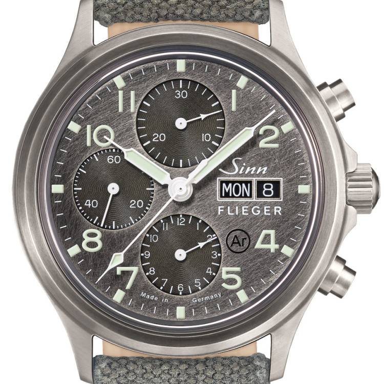 Sinn Watch 358 Sa Pilot DS Canvas Grey - Blue