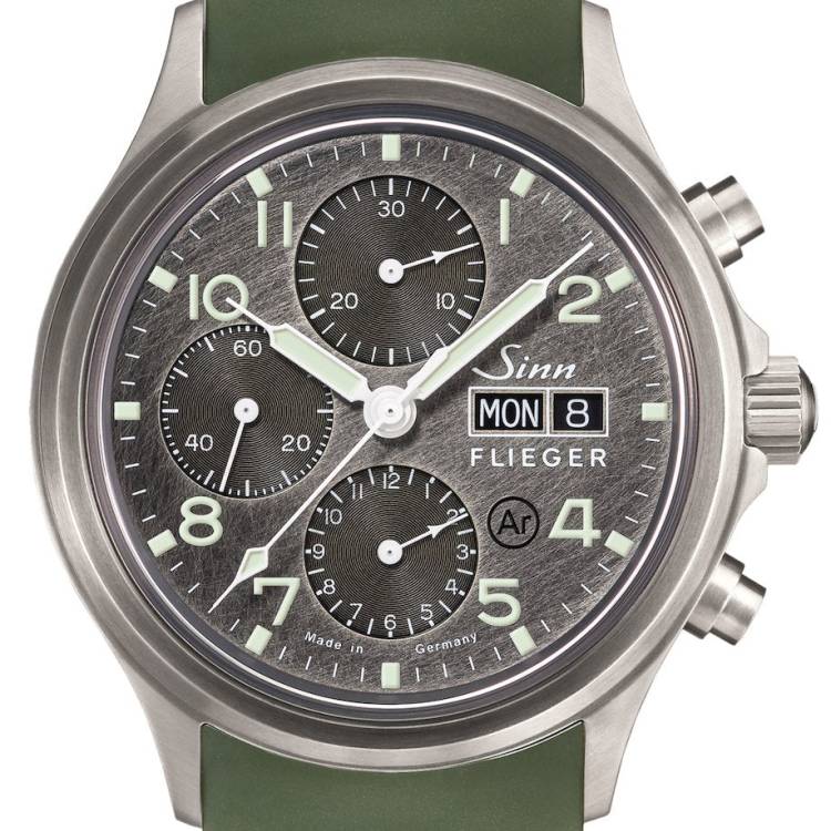Sinn Watch 358 Sa Pilot DS Silicone Green - Blue