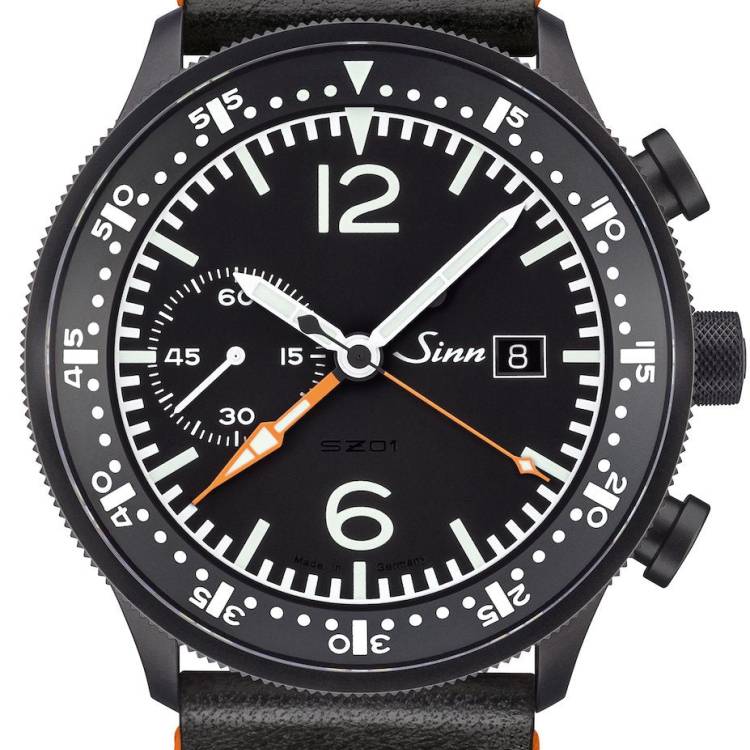 Sinn Watch 717 Leather Black Vintage Cowhide - Black