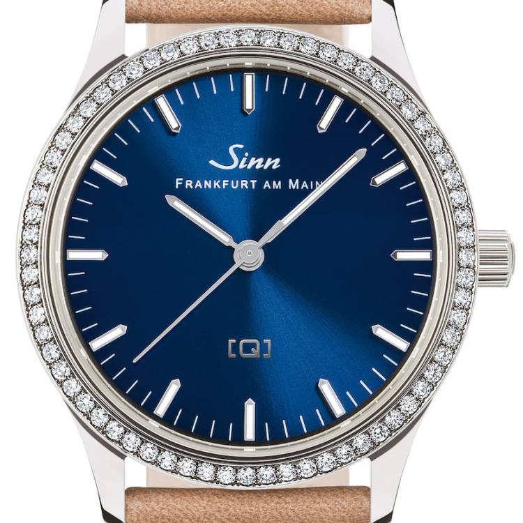 Sinn Watch 434 TW 68 WG B Ladies Leather Tan - Blue