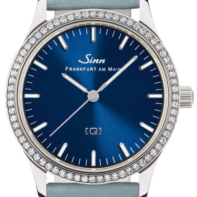 Sinn Watch 434 TW 68 WG B Ladies Leather Blue - Blue