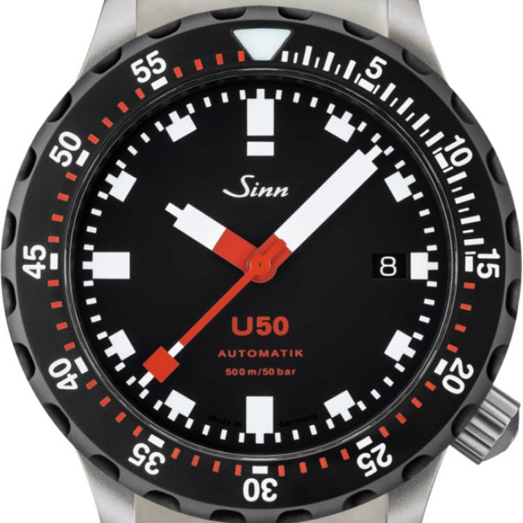 Sinn Watch U50 SDR Tegiment 2-Link Bracelet - Black