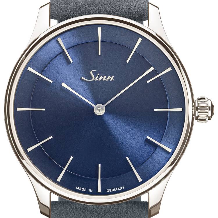 Sinn Watch 1739 Ag B Grey Alcantara Set - Blue
