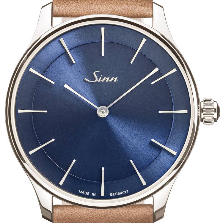 Sinn Watch 1739 Ag B Brown Leather Set - Blue