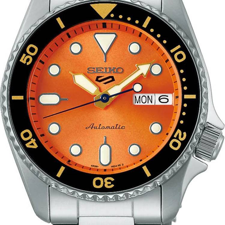 Seiko Watch 5 Sports SKX Midi Orange Mens