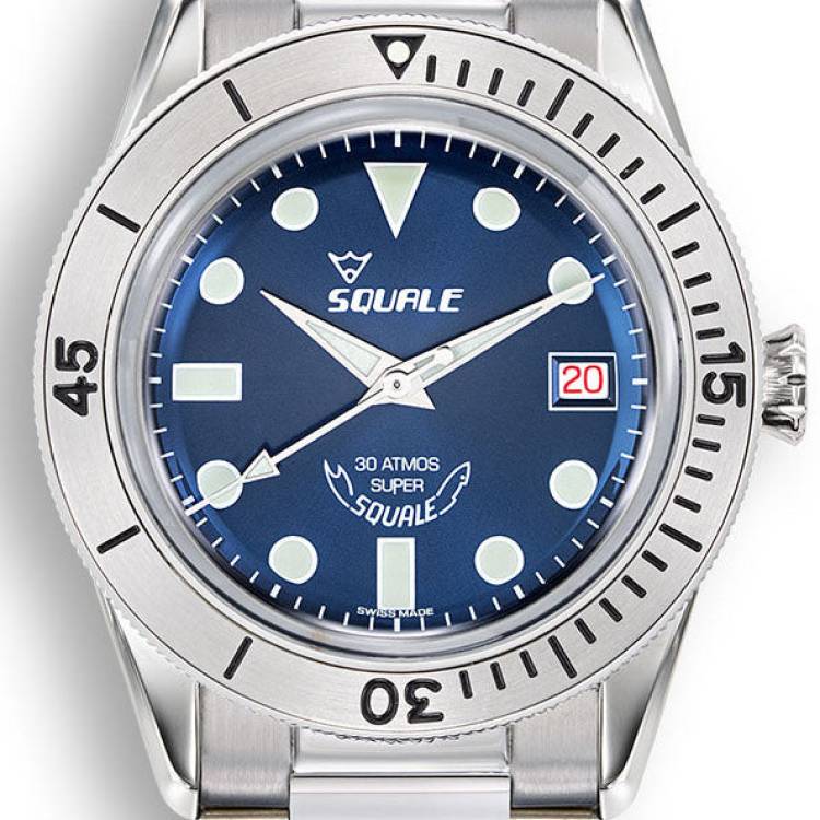 Squale Watch Sub-39 Super Blue Bracelet - Blue