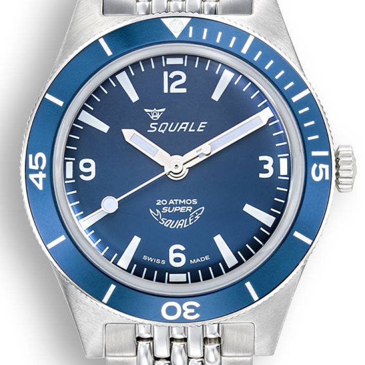 Squale Watch Supersquale Sunray Blue Bracelet - Blue
