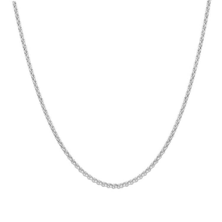 Sterling Silver 15 Inch Medium Spiga Chain - Silver