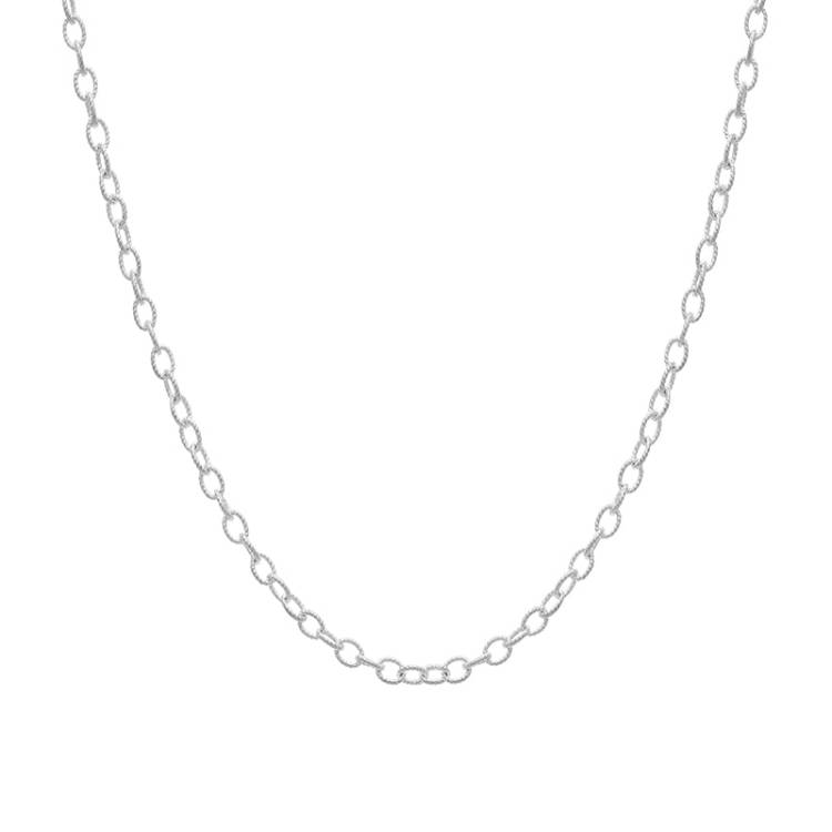 Sterling Silver 18 Inch Rope Link Belcher Chain - Option1 Value Silver