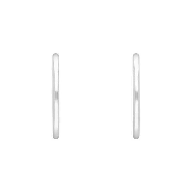Sterling Silver 24mm Hoop Earrings - Silver