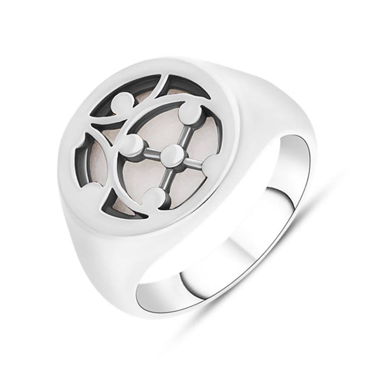 Sterling Silver Carrara Gate Ring - Silver