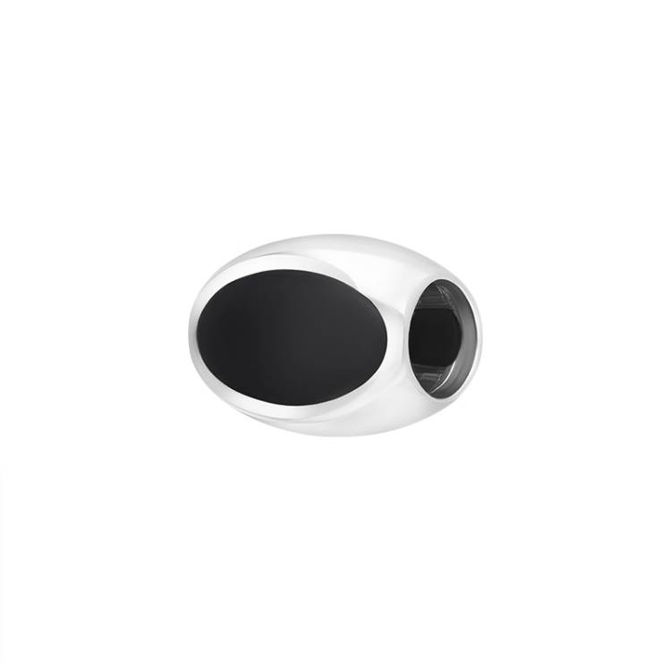 Sterling Silver Whitby Jet Bauxite Magnetic Charm - Silver