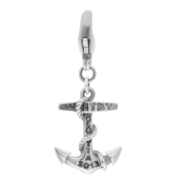 Sterling Silver Whitby Regatta Anchor Charm - Silver