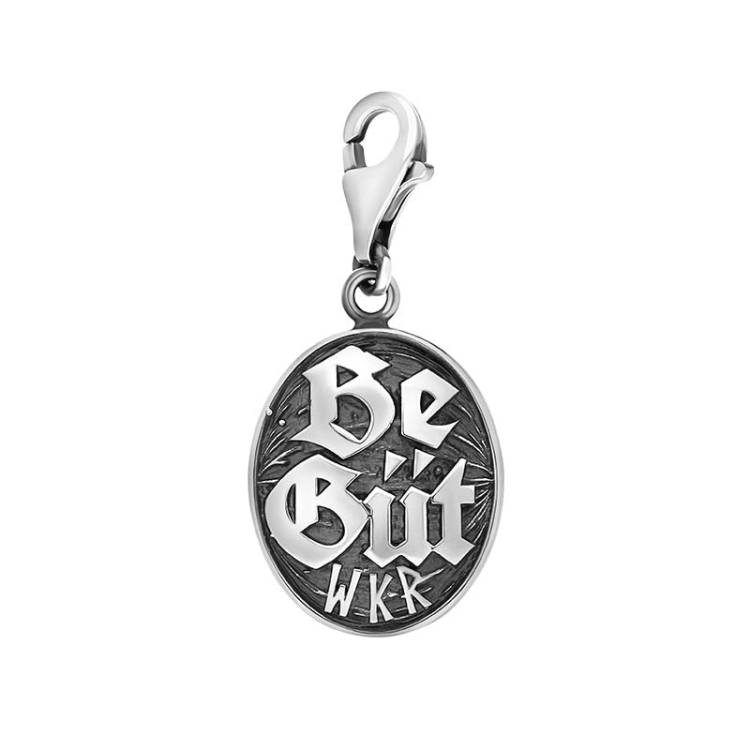 Sterling Silver Be Güt Oval Clip Charm - Silver