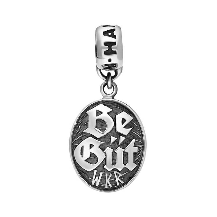 Sterling Silver Be Güt Oval Tube Charm - Silver
