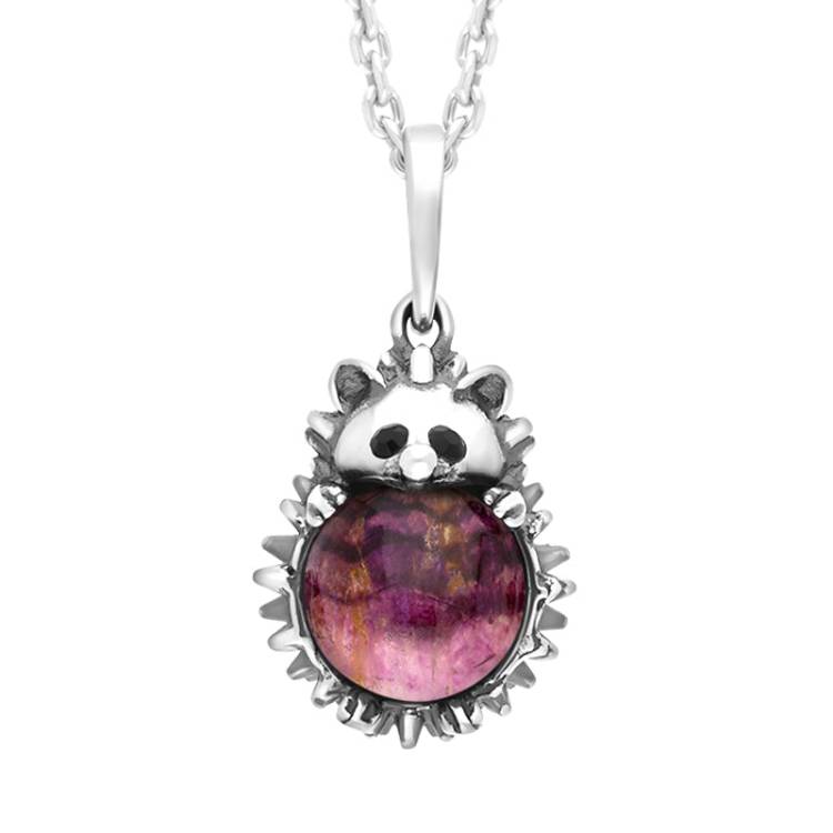 Sterling Silver Blue John Medium Hedgehog Necklace