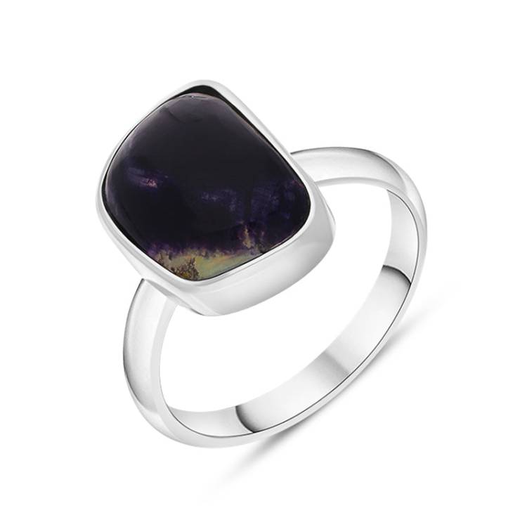 Sterling Silver Blue John Abstract Ring D - S