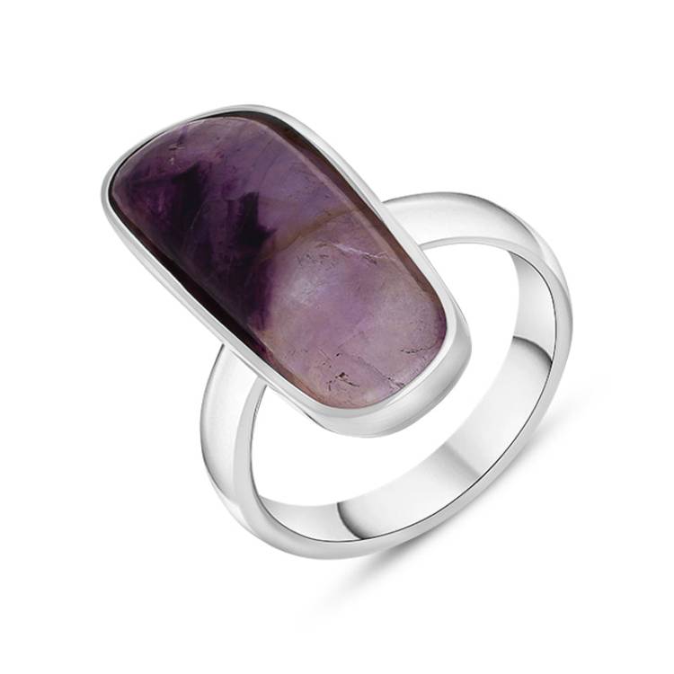 Sterling Silver Blue John Abstract Shaped Ring D - O