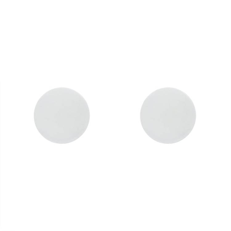 Sterling Silver Cararra 8mm Round Stud Earrings - Silver