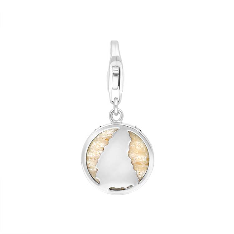 Sterling Silver Coquina Barbados Clip Charm - Silver