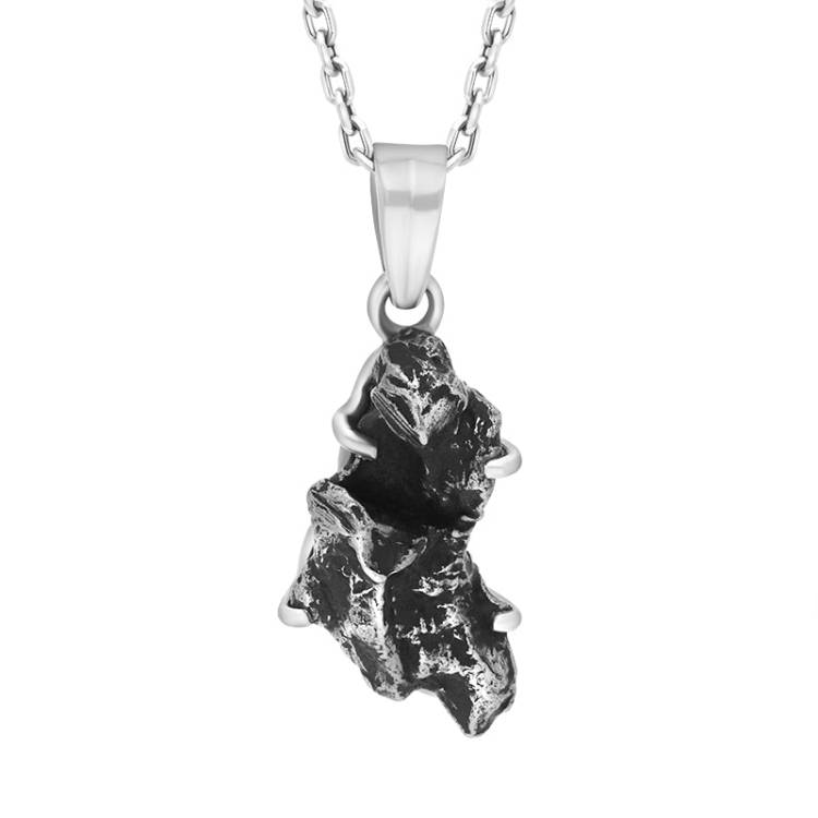 Sterling Silver Meteorite Unique Necklace D