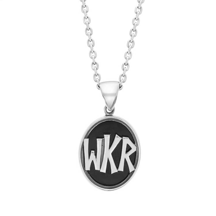 Sterling Silver Whitby Jet Whitby Krampus Run Pendant Necklace - Silver