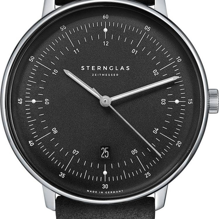 Sternglas Watch Hamburg Quartz Leather - Grey