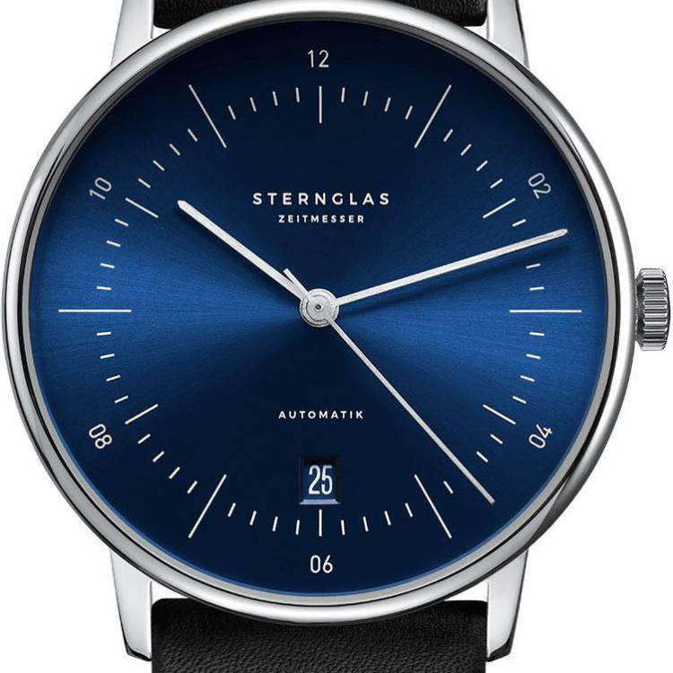 Sternglas Watch Naos/A Automatic Leather - Blue