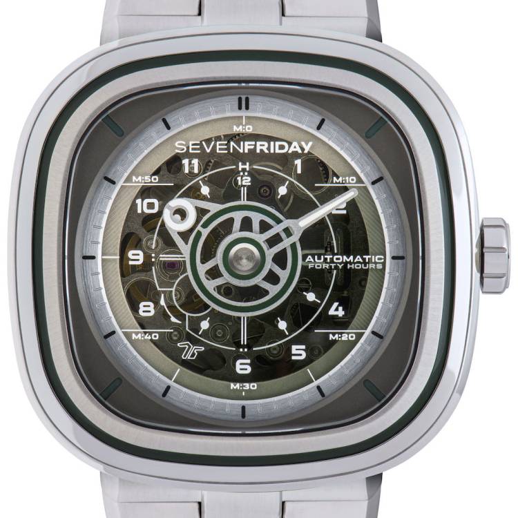SevenFriday Watch T1/06 Green T Bracelet
