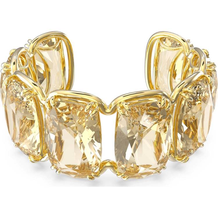 Swarovski Harmonia Yellow Gold Tone Plated Gold Tone Crystal Cuff - Gold