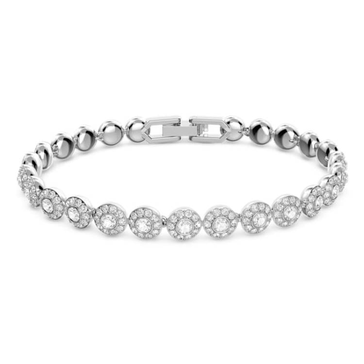 Swarovski Angelic Rhodium Plated White Crystal Bracelet - Silver