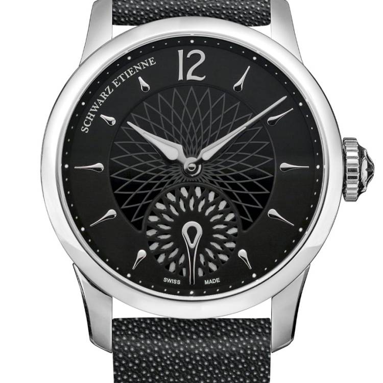 Schwarz Etienne Watch Fiji Floral Seconds - Black