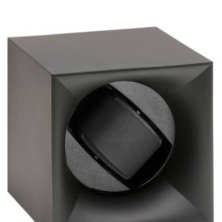 Swiss Kubik Watch Winder Single Startbox Black Soft Touch - Black