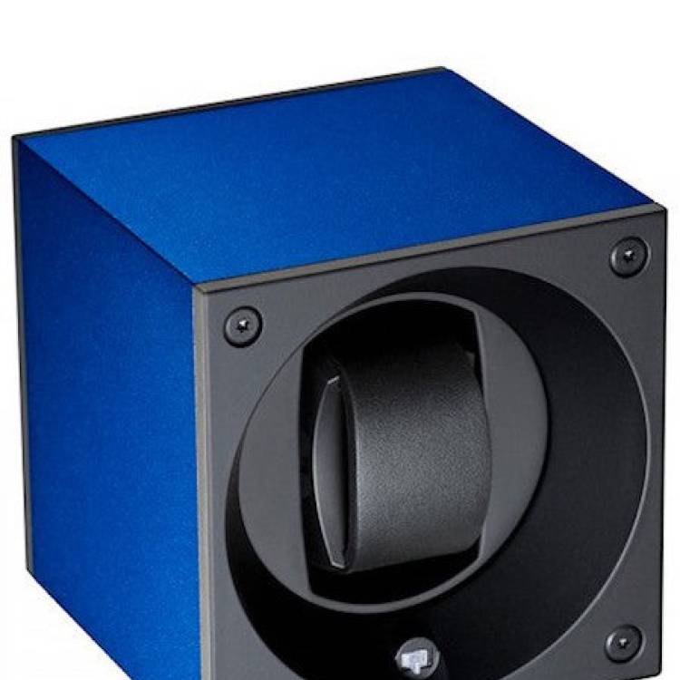 Swiss Kubik Watch Winder Single Navy Blue - Navy Blue