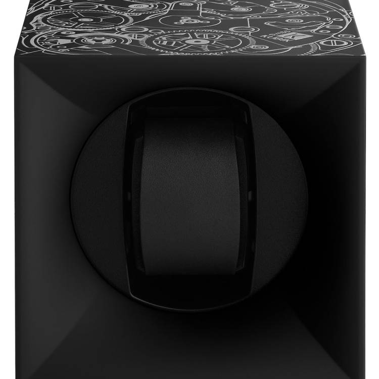 Swiss Kubik Watch Winder Single Startbox Black White Print