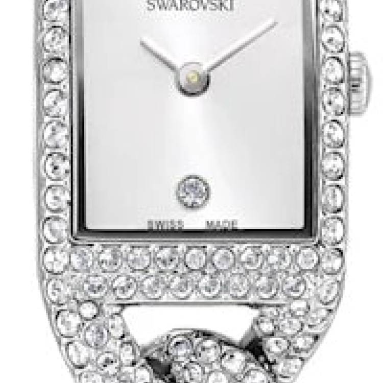 Swarovski Watch Cocktail Full Pave Bracelet - Silver