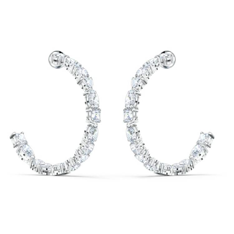 Swarovski Tennis Deluxe Crystal Mixed Hoop Earrings