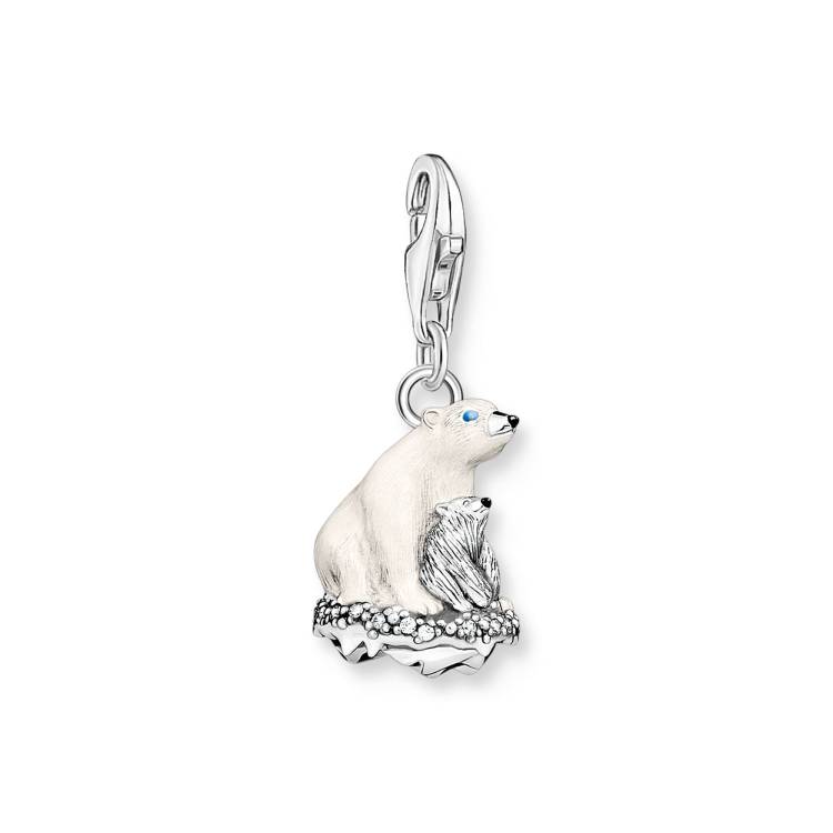 Thomas Sabo Charm Club Sterling Silver Bears Charm - Silver