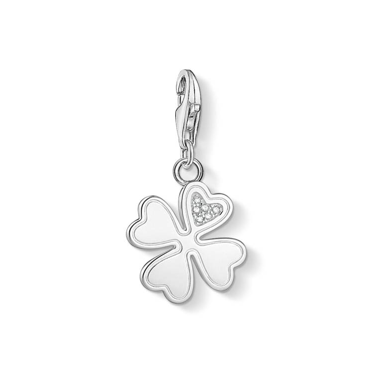 Thomas Sabo Charm Club Sterling Silver Cloverleaf Collectable Charm - Silver