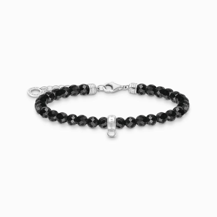 Thomas Sabo Charm Club Sterling Silver Black Onyx Charm Bracelet