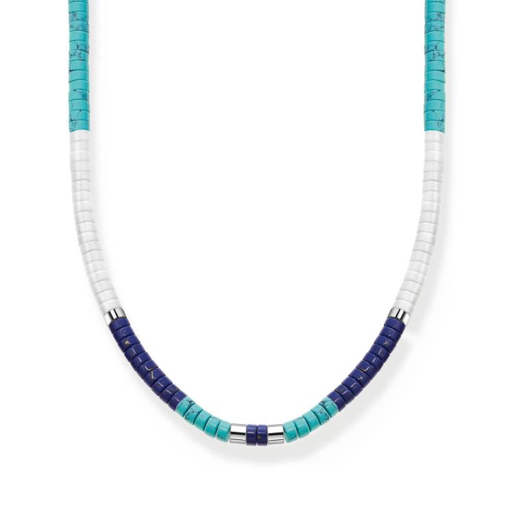 Thomas Sabo Charm Club Sterling Silver Blue Stones Necklace - Silver