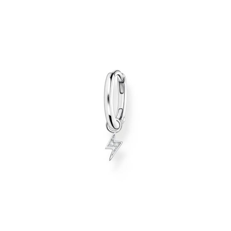 Thomas Sabo Charm Club Sterling Silver Flash Pendant Hoop Earring - Silver