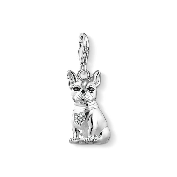 Thomas Sabo Charm Club Sterling Silver French Bulldog Collectable Charm - Silver