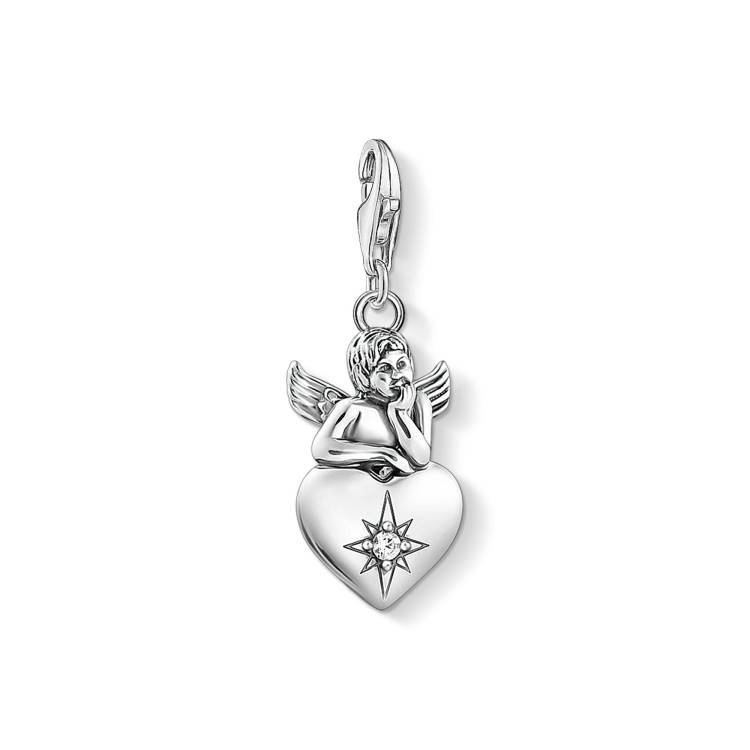 Thomas Sabo Charm Club Sterling Silver Guardian Angel Collectable Charm - Silver