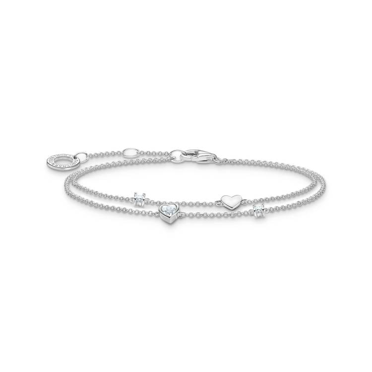 Thomas Sabo Charm Club Sterling Silver Hearts Bracelet - Silver