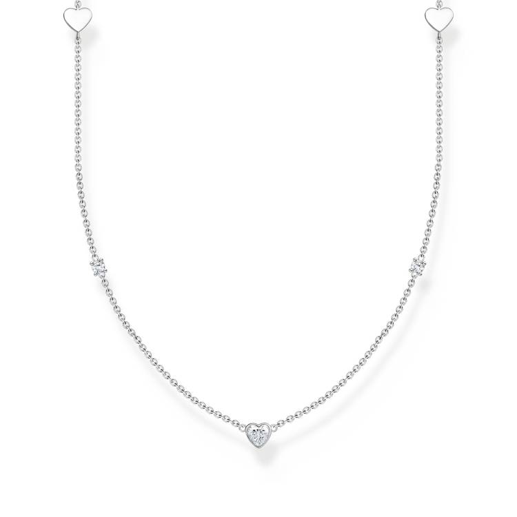 Thomas Sabo Charm Club Sterling Silver Hearts Necklace - Silver
