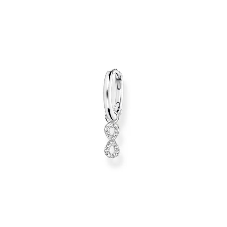 Thomas Sabo Charm Club Sterling Silver Infinity Pendant Hoop Earring - Silver